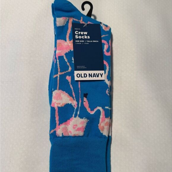Pink Flamingo Socks Mens Old Navy - Picture 1 of 2